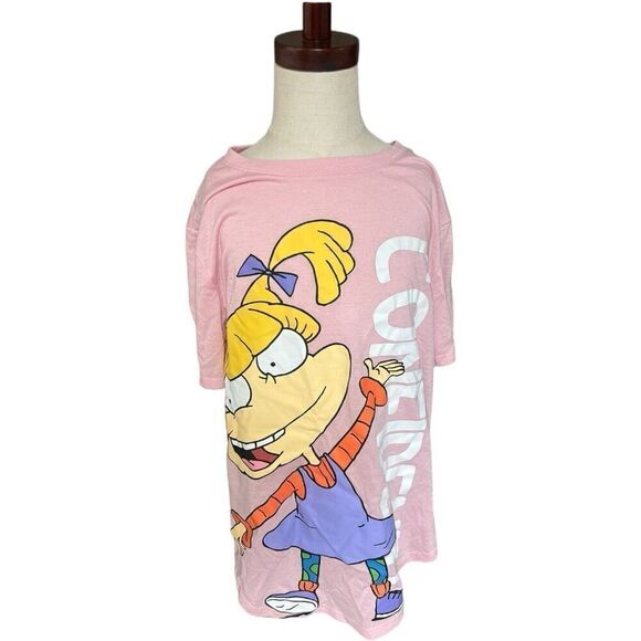 Junior Womens Nickelodeon Rugrats Angela Confidence Graphic Tee Shirt - Sz M 7/9 - Picture 2 of 2